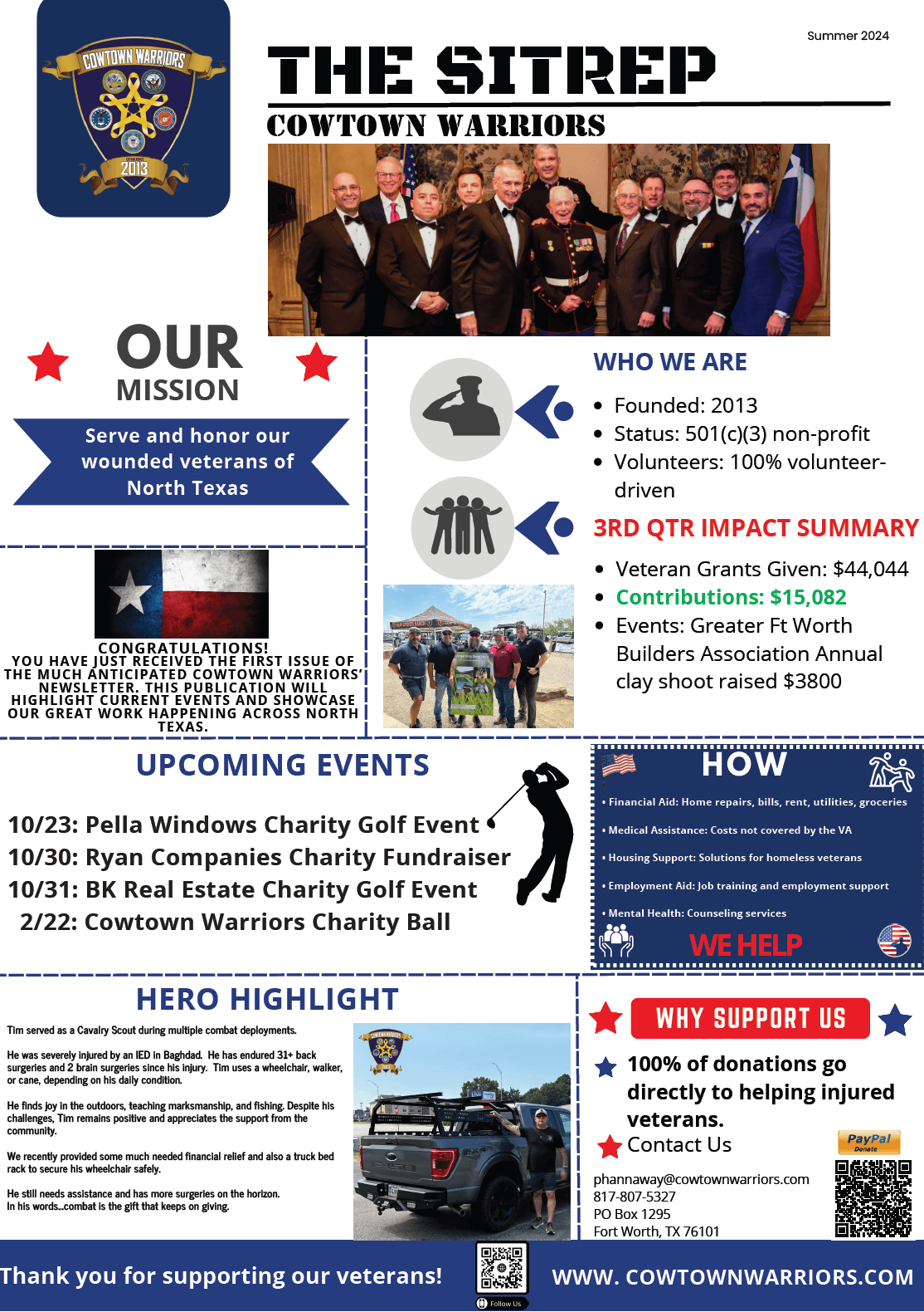 Cowtown Warriors Newsletter - Summer 2024 Cowtown Warriors Newsletter - Summer 2024